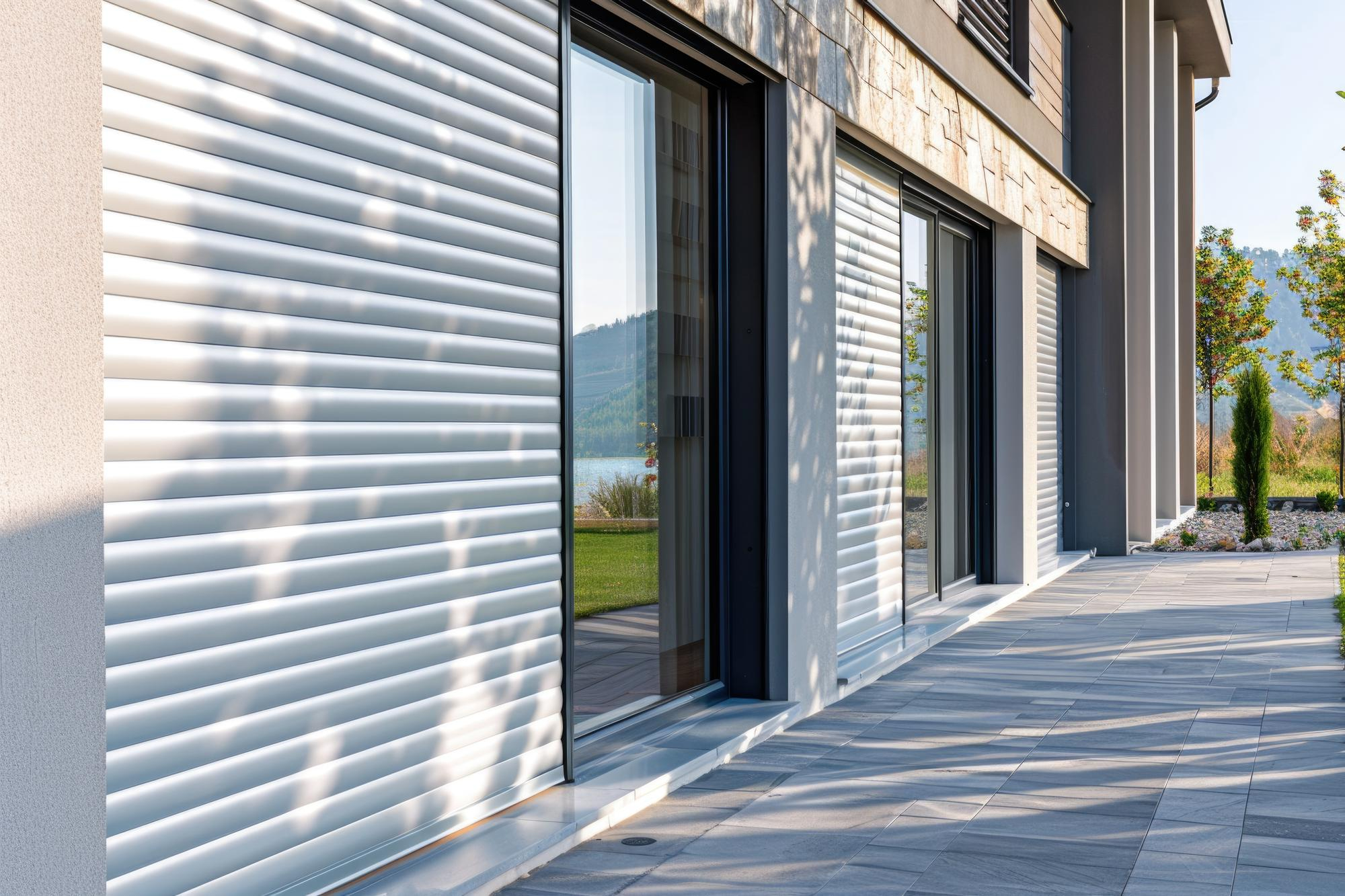 Installation d’une porte de garage sectionnelle motorisée par Alpha Menuiseries, alliant sécurité, praticité et isolation optimale.